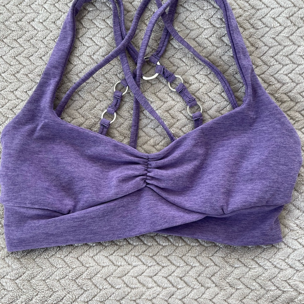 Bombshell Sportswear Purple Strappy Sports Bra